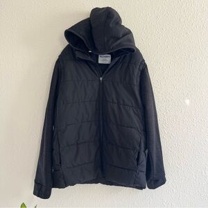 Old Navy boys Black Hooded Jacket